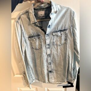 Gap, washed denim button up